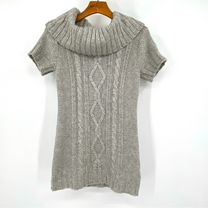 Columbia Gray Knit Cowl Neck Sweater Size Small‎ H5